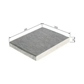 Kabinový filtr Kabinový filtr Škoda KAMIQ (NW4) Bosch - 1.0TGICNG, 1.0TSI, 1.5TSI, 1.6TDI --