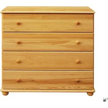 Komoda Komoda 77 - masiv borovice Odstín: Borovice přírodní