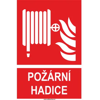Značení Požární hadice ISO 7010 samolepící vinylová fólie 200x150 mm