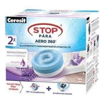 Pohlcovač vlhkosti Ceresit Stop vlhkosti Aero 360°, levandule, tablety, 2x 450 g, HENKEL 2629280