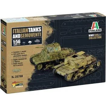 Plastikový model Model Kit tank 25768 - Talianske tanky a samohybné delostrelectvo (1:56)