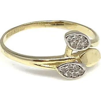 Prsten Diante Zlatý prsten s bílým kamenem 59633674