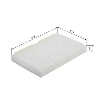 Kabinový filtr Kabinový filtr Citroen C3 PICASSO (SH_) Bosch - 1.2THP110, 1.4VTi95, 1.4VTi95LPG, 1.6VTi