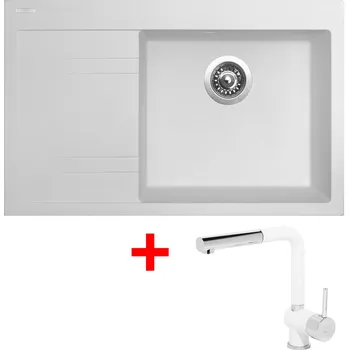 Granitový dřez Akční Sinks RIM 780 P Milk + MIX 3 P GR