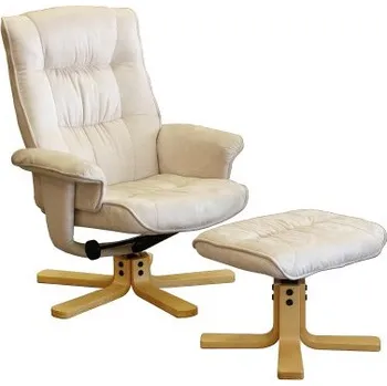 Masážní křeslo Polohovací masážní křeslo s podnožkou K36 béžové