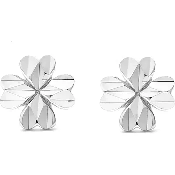 Náušnice Stříbrné náušnice čtyřlístek Whistler
