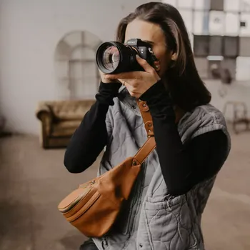 Ledvinka Loulex Fanny Pack Brown - Fotoledvinka hnědá