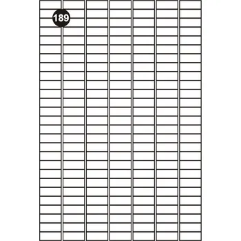 Samolepící etiketa Samolepící etikety 25,4x10 mm, A4 - bílé FOPRINT (balení 100 listů)