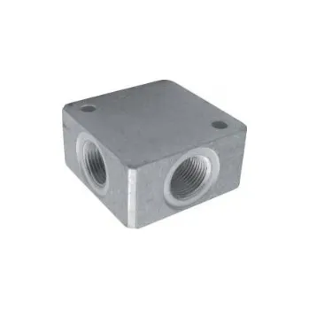 Příslušenství ke kompresoru Adler Vzduchový rozbočovač 3-vývodový, typ kostka, 4x3/8" vnitřní závit