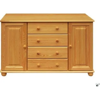 Komoda Komoda 73 - masiv borovice Odstín: Olše