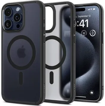 Pouzdro na mobilní telefon Odolnější pouzdro SPIGEN Ultra Hybrid Mag s MagSafe - Apple iPhone 16 Pro - Frost black (SPIGEN Ultra Hybrid Mag case for iPhone 16 Pro - Frost black)