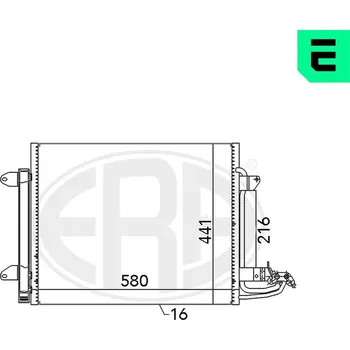 Výparník klimatizace Kondenzátor, klimatizace ERA 667054
