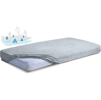 BabyMatex Nepromokavé froté prostěradlo 140x70cm ŠEDÉ