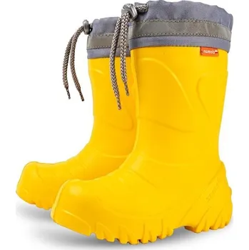 Dětská sportovní obuv Dětské zateplené holinky Demar Mammut žlutá Velikost: 22/23