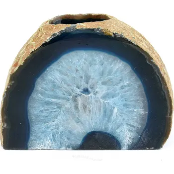 Svícen Achát modrý barvený svícen 1003g