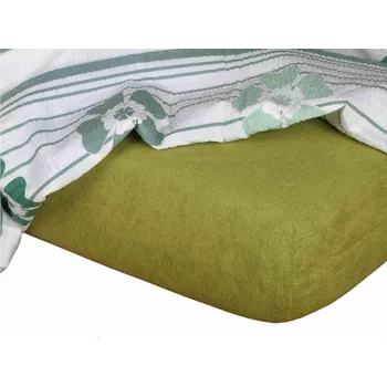 Prostěradlo Prostěradlo Froté prostěradlo olivová 120x60