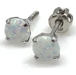 Šperky Jan Kos Jan Kos jewellery Stříbrné náušnice s bílým opálem 32103868