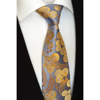 Kravata Beytnur 203-2 kravata hedvábná modrá s kruhy