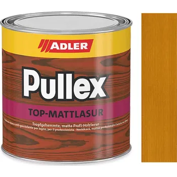 Lak na dřevo Adler Pullex Top-Mattlasur - Profesionální univerzální lazura s matným povrchem - Dub (Eiche) 0,75l