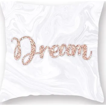 Povlak na polštářek Dekorační povlak na polštář 45 x 45 cm bílý a la dream