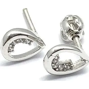 Náušnice Diante Zlaté náušnice s bílým kamenem 59631700