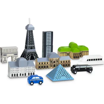Dřevěná hračka Wonderworld Svítící kostky Paris
