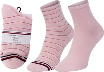 Dámské ponožky Dámské ponožky Tommy Hilfiger 2-Pack Preppy Pink 39-42