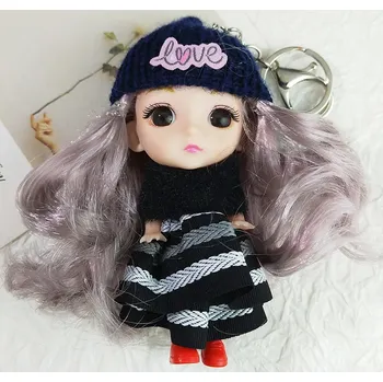 B-TOP Roztomilý přívěsek na klíče, kabelku Dívka s dlouhými vlasy