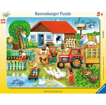 RAVENSBURGER Vkládačka Vesnice - co kam patří? 15 dílků