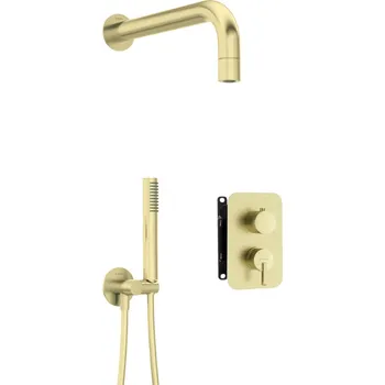 Sprchový set Deante Sprchový set pod omítku s baterií BOX - se sprchovou hlavicí, zlatá BXYZRQSM