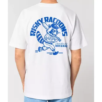 Pánské tričko Risky Racoons cotton T-shirt - White - XL