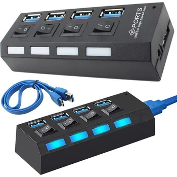 USB hub VERK GROUP Rozbočovač USB 3.0 pro současné připojení 4 zařízení