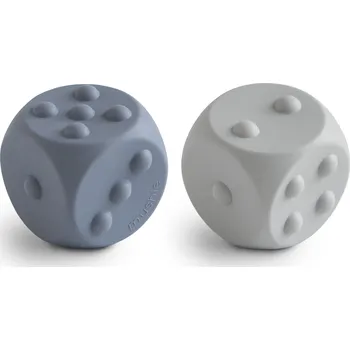 dětská jídelní sada Mushie silikónové kostky pop-it 2ks / Tradewinds + Stone