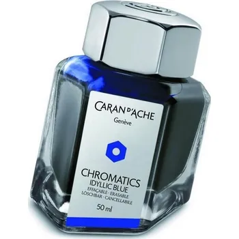 Inkoust Chromatics CARAN D'ACHE 50ml, Idyllic Blue zmizíkovatelný
