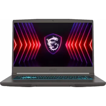 Notebook MSI Thin 15 B13UC-2203XPL Intel® Core™ i7 i7-13620H Laptop 39,6 cm (15.6") Full HD 16 GB DDR4-SDRAM 512 GB SSD NVIDIA GeForce RTX 3050 Wi-Fi 6E (802.11ax) NoOS Šedá