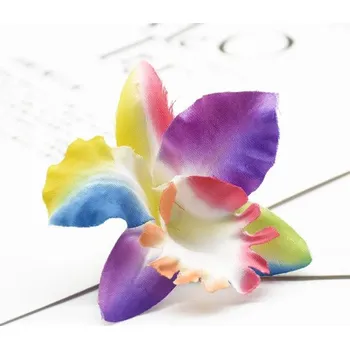 umělá květina Květ orchidej, textilní dekorace, květina barevná