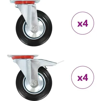 zvedák vidaXL 8 ks otočná kolečka 160 mm [278026]