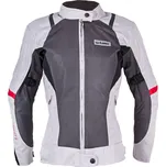 W-TEC Dámská letní moto bunda Lucina šedá-krémově bílá - XS