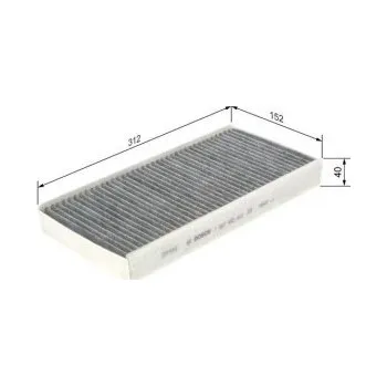 Kabinový filtr Kabinový filtr Citroen C5 karoserie/kombi (DE_, RE_) Bosch - 2.0, 1.6HDi, 2.0HDi -