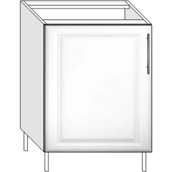 Kuchyňská skříňka Spodní skříňka S60/1D/L BRAVO 8 Dekor: Jasan šedý