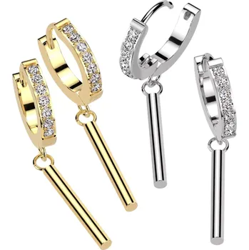 Náušnice Náušnice chirurgická oceli se zirkony