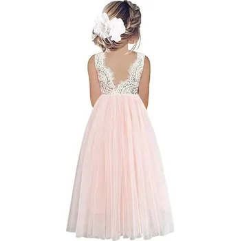 Dívčí šaty Áčkové šaty s krajkovým topem Barva: Růžová, Velikost: 2T