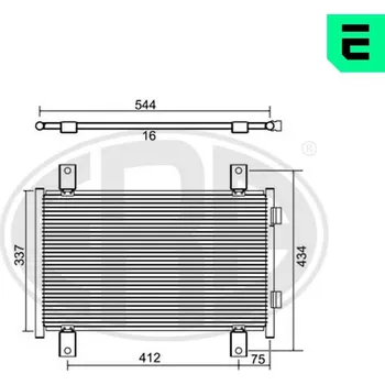 Výparník klimatizace Kondenzátor, klimatizace ERA 667084