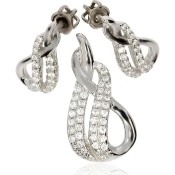 Souprava šperků Zlatnictví Helios Stříbrná souprava na šroubky