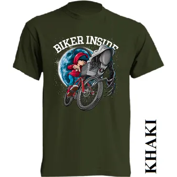 Pánské tričko levne-bavlnene-tricko-digitalni-potisk-vetrelec-ET Barva: Khaki, velikost: S