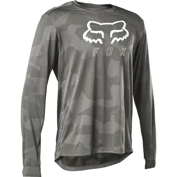cyklistický dres Pánský cyklistický dres FOX Ranger Tru Dri LS Jersey - grey Velikost: XXL