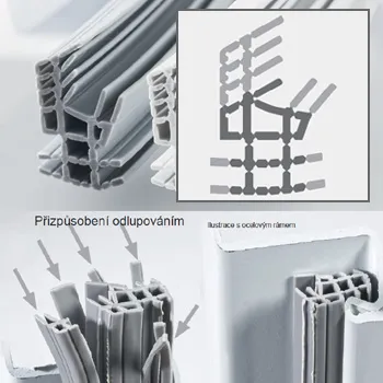 Těsnění do okna a dveří Variabilní odtrhávací TPE těsnění kovových oken UNIVERSEAL5