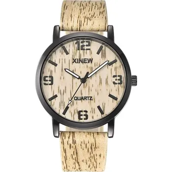 Hodinky Dámské hodinky s dřevěným vzorem - J