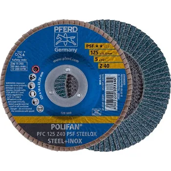 Brusný talíř Lamelový brusný kotouč z 40psf rovný 125 mm k40 pferd 67764125