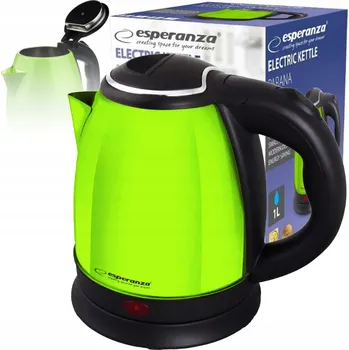 Rychlovarná konvice Rychlovarná konvice bezdrátová malá 1 l 1350 W ocelová Esperanza zelená